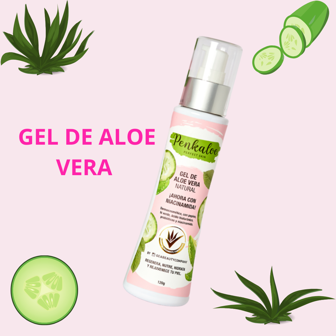 GEL DE ALOE VERA- Hidrata, repara, combate acné, manchas y quemadura