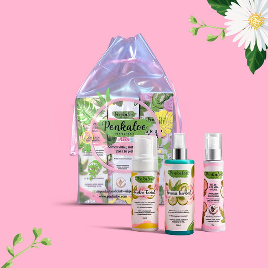 KIT HERBAL - Contiene los tres productos esenciales para una rutina skincare ideal.